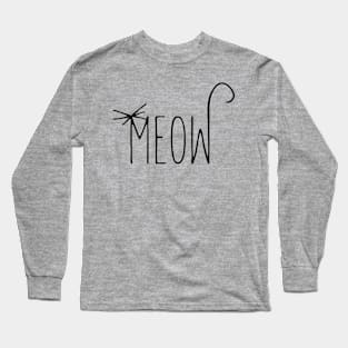 Meow Logo Funny Long Sleeve T-Shirt